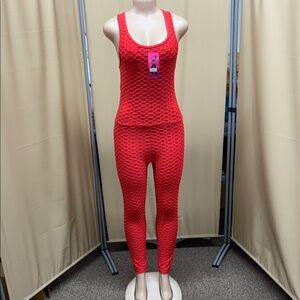 Scarlet Racerback Textured Jumpsuit